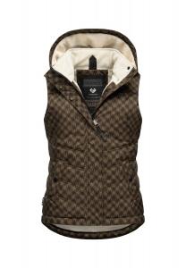 Стеганый жилет Hesty Принт Ragwear, коричневый