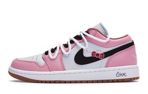 Air 1 Low 811 Manufacturing, Бантик Котенок Низкие Винтажные Баскетбольные Кроссовки Женские Розовые Белые Черные Jordan