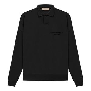 Рубашка ss22 long sleeve polo shirt 'stretch limo' Fear Of God Essentials, черный