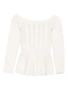 Топ со складками и панелями Elisabetta Franchi, белый