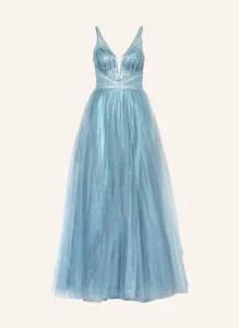 Вечернее платье с пайетками и драгоценными камнями Hey Kyla, бирюзовый