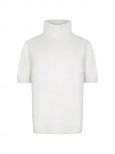 Вязаный топ с воротником-стойкой Lisa Yang, белый