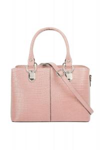 Сумка через плечо, натуральная кожа, производство Италия Cluty, розовый