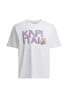 Футболка с принтом-логотипом Kapital, белый