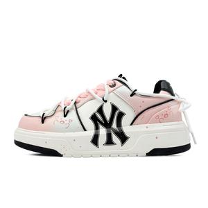 MLB Кроссовки для скейтбординга Chunky Liner с высокой износостойкостью, унисекс, белые, розовые