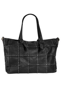 Шопер, натуральная кожа, сделано в Италии Samantha Look, черный