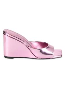 Сандалии Paloma Leather на танкетке Black Suede Studio, цвет Light Purple