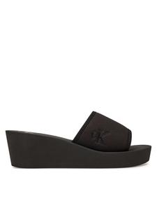 Мюли Beach Wedge Slide Canvas Yw0Yw01725 Calvin Klein Jeans, черный
