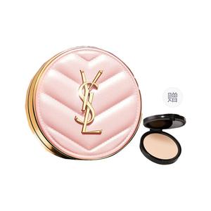 SAINT LAURENT Перьевые новые розовые кожаные воздушные подушечки для защиты от солнца и осветления тона кожи