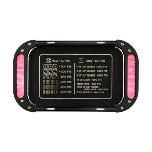 Лоток для кубиков Omega с подсчетом очков Farkle - Розовый жемчуг, Dice Trays (C4 Labs)