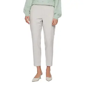 Брюки с высокой талией Vila Varone Slim Fit, серый