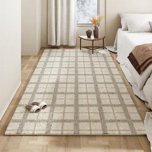 AOVOC Ковер 160х230 см из искусственной овчины в стиле ваби-саби для спальни/гостиной, Zhen-Edge, толстая версия-08