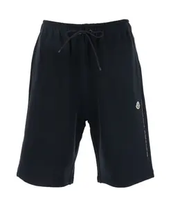 Черные хлопковые шорты с нашивкой-логотипом Moncler, черный