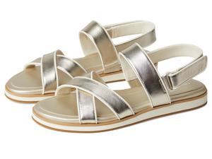 Сандалии Cole Haan Mirabelle Crisscross Sandals, цвет Soft Gold Talca/Ivory