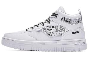 Кроссовки для скейтбординга Battery Panda мужские с высоким верхом белого/черного цвета Erke