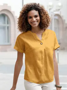Повседневный образ Блузка без шнуровки Casual Looks, цвет Ocker