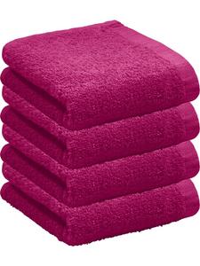 Redbest  Махровое полотенце для гостей, легкое, махровое, 4 шт , цвет Oceanside, оттенок фуксия
