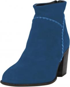 Женские ботильоны YDN с закрытым носком, задней молнией и массивным каблуком, удобные повседневные короткие зимне-осенние ботинки, размер 4-16 США, Blue