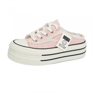 Puppytown Скользостойкие, антибактериальные, бесшумные закрытые тапочки для женщин розовые, цвет Pink