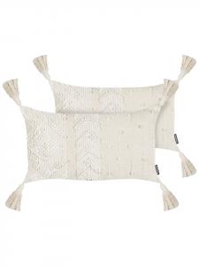 Beliani Комплект из 2 декоративных подушек VALVARIA белого цвета