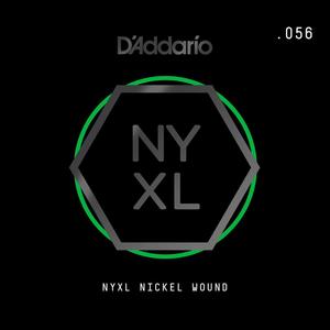 D'Addario NYNW056 NYXL Однострунная электрогитара с никелевой обмоткой, .056