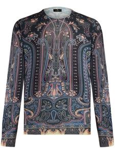 ETRO джемпер с узором пейсли, черный