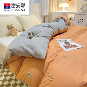 Fuanna Пододеяльник односпальный 220х240 см из фланели, цвет Luofan-Ju S