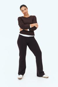 Расклешенные леггинсы H&M, коричневый