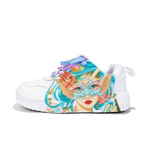 Легкие и дышащие низкие повседневные кроссовки унисекс Cold cicadas yesterday, белый