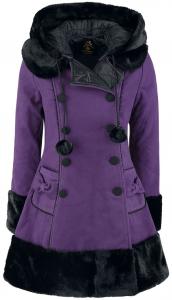 Зимнее пальто Hell Bunny Sarah Jane Coat, фиолетовый