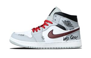 Jordan Air 1 Hot Blood Campaign устойчивые к истиранию мид-топ винтажные баскетбольные кроссовки Unisex красные