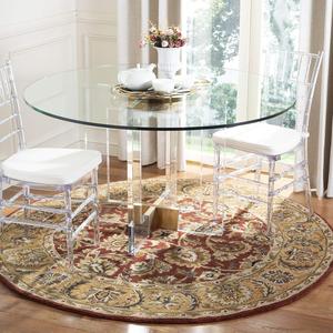 Классическая коллекция SAFAVIEH круглый ковер 153 x 153 см Rust / Camel CL758K ручной работы традиционный восточный премиальный шерстяной напольный ковер