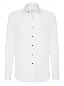 Хлопковая рубашка Brunello Cucinelli, белый