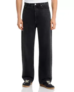 Широкие джинсы неизвестного цвета Frame, черный