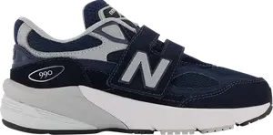 Кроссовки 990v6 Hook & Loop Little Kid Wide 'Navy', синий