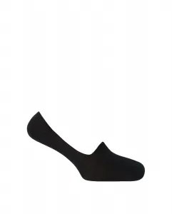 Мужские носки-невидимки изготовлены из 100% однотонной шотландской пряжи Punto Blanco, черный