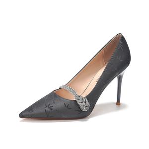 WEISHIBANGWEI Серые женские туфли на тонком каблуке, цвет Gray