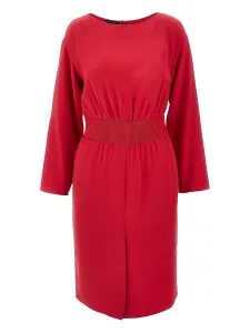 Платье-миди из кадди Emporio Armani, красный