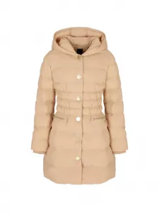 Пальто с капюшоном на пуговицах Armani Exchange, бежевый