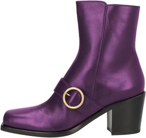 Женские ботильоны FOWT с квадратным носком, на щиколотку, с золотой пряжкой, средним устойчивым каблуком, короткие с боковой молнией, модная обувь, размеры 4-16 US