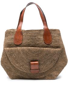 IBELIV сумка-тоут Laza II из рафии, нейтральный цвет