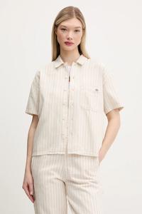 Хлопковая рубашка Dickies, бежевый