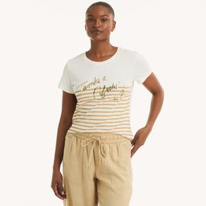 Женская футболка с пайетками Nautica Thanks A Yacht, Marshmallow