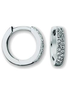 ONE ELEMENT Серьги-кольца с цирконием, изготовленные из серебра 925 пробы