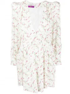 Расклешенное платье с цветочным принтом Philosophy Di Lorenzo Serafini, белый
