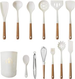Набор деревянной кухонной утвари snplowum, 13 предметов, белой