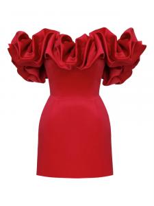 POST MERIDIEM платье мини Meringue, красный