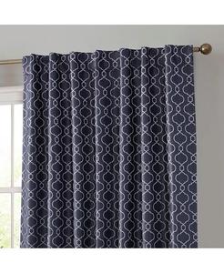 Франклин Марокканский, 100% полное затемнение, теплоизоляция, энергосбережение, блокировка тепла/холода, задняя вставка, карман, драпировка для штор для спальни и гостиной, 2 шторы HLC.me, синий