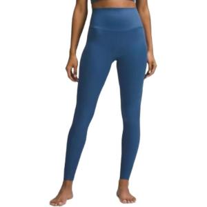 Wunder Train Cropped Performance Leggings Lululemon, синий
