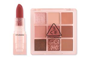 Прозрачная коллекция наборов для макияжа легко растушевывающаяся бархатная матовая помада+палитра теней 3CE